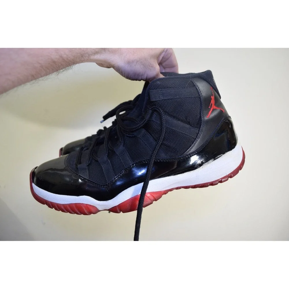 Nike 2012 Air Jordan 11 Retro Bred Patent 378037-010 MENS 12 NEED SOLES REGLUED